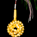 كهرمان طبيعي مبرقع دائري