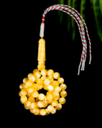 كهرمان طبيعي مبرقع دائري