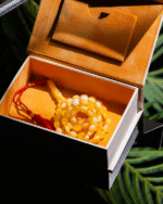 ⁦كهرمان طبيعي شاهد و خرز منوصف بياض بالكامل⁩ - الصورة ⁦4⁩