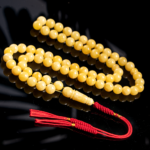 كهرمان طبيعي دائري مبرقع راقي