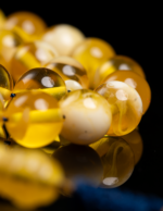 ⁦مسباح تراب كهرمان دائري " تلطيخ جبس" شبيه الكهرمان⁩ - الصورة ⁦4⁩