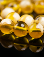 ⁦مسباح تراب كهرمان دائري " تلطيخ جبس" شبيه الكهرمان⁩ - الصورة ⁦3⁩