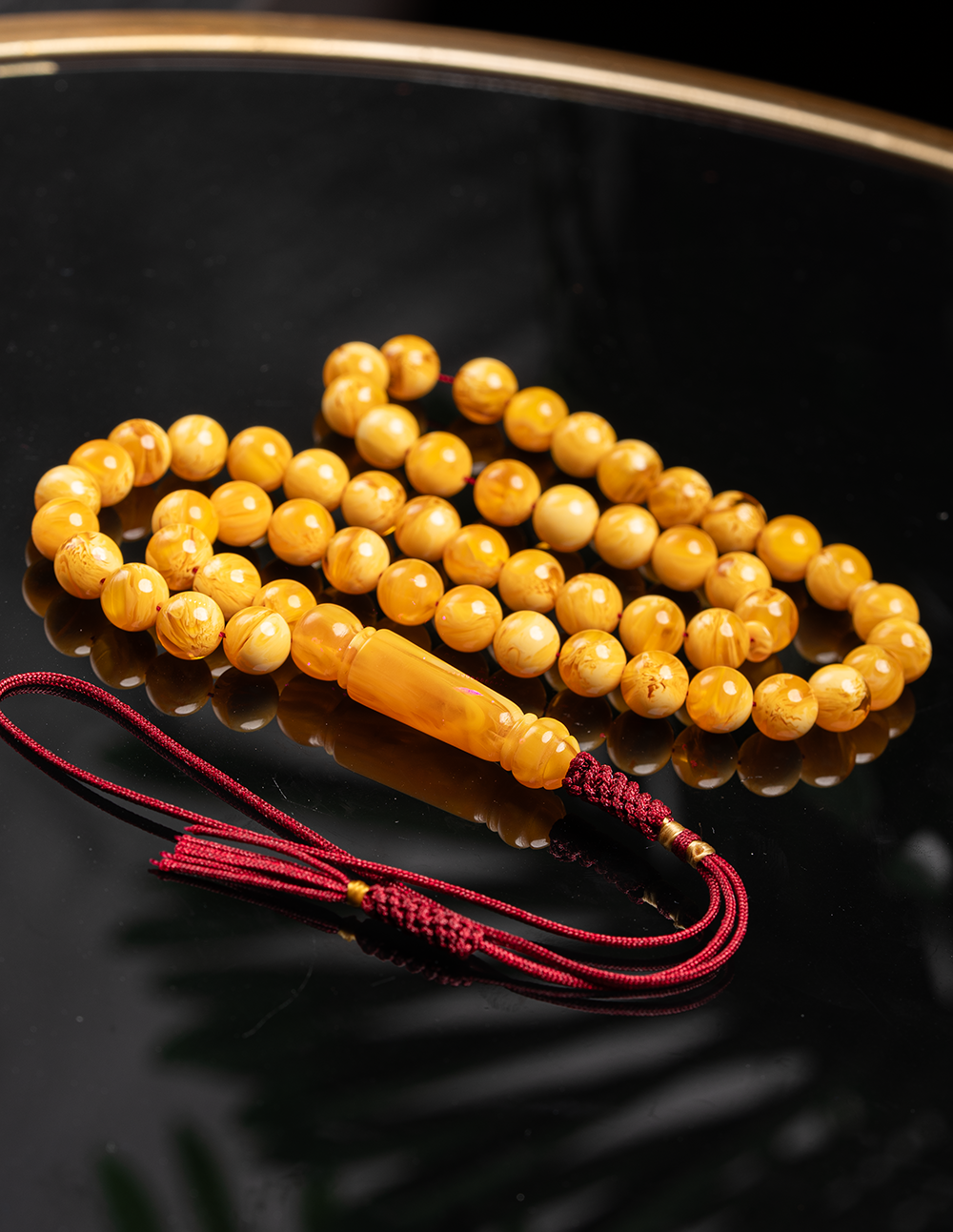 DSC04337 مسباح تراب كهرمان دائري شبيه الكهرمان البولندي القديم - الصورة 1